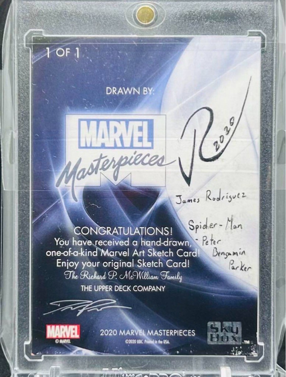 アッパーデック　スパイダーマンホームカミング　1of1 スケッチカード　ハルク アッパーデック スパイダーマンホームカミング 1of1 スケッチ