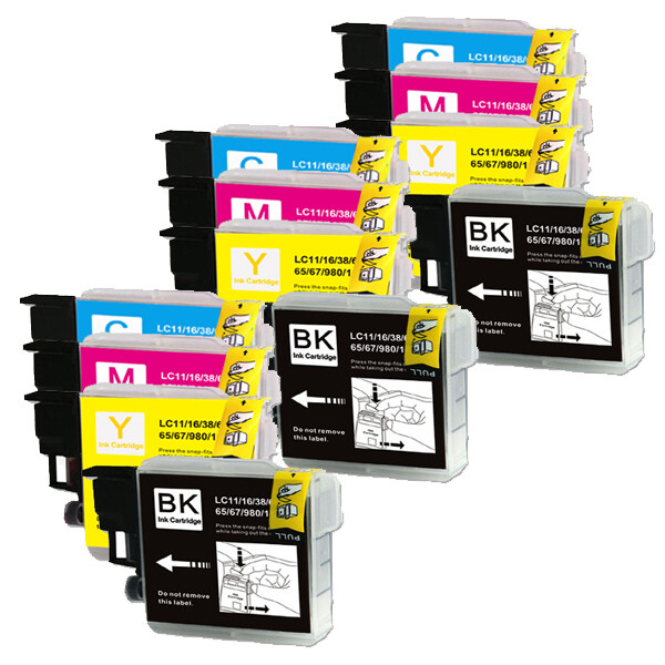 Ink Cartridges Combo Pack fits Brother LC61 MFC-490CW MFC-495CW MFC-585CW