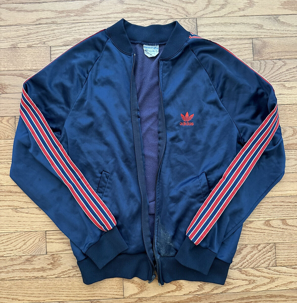 VTG 80s adidas ATP Keyrolan Trefoil Track Jacket Adult Medium Dark