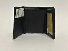 Genuine Leather  Trifold Slim Wallets For Men RFID Blocking