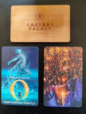 CAESARS PALACE (WOOD), ARIA, Bellagio VEGAS room key cards