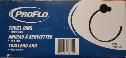 PROFLO PF8851 Black Towel Ring - Picture 2 of 2