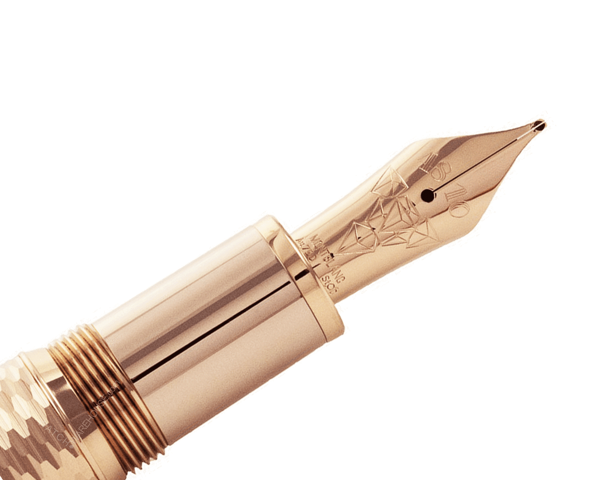 MONTBLANC Meisterstück Geometry Champagne M Fountain Pen 118101 | eBay