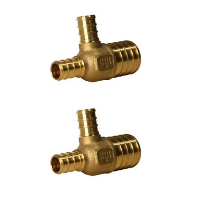 XFITTING 1 inch X 1/2 X Pex Tee, B Pipe, 1'', 1/2'', Brass 