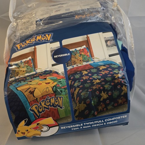 Pokemon Reversible Twin/Full Comforter. - Picture 3 of 4