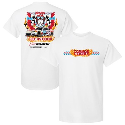 Men's Trackhouse Racing Team Collection  White Connor Zilisch #88 Wendy's