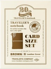 TRAVELER S Notebook Card Size 20th Anniversary Set Color Brown