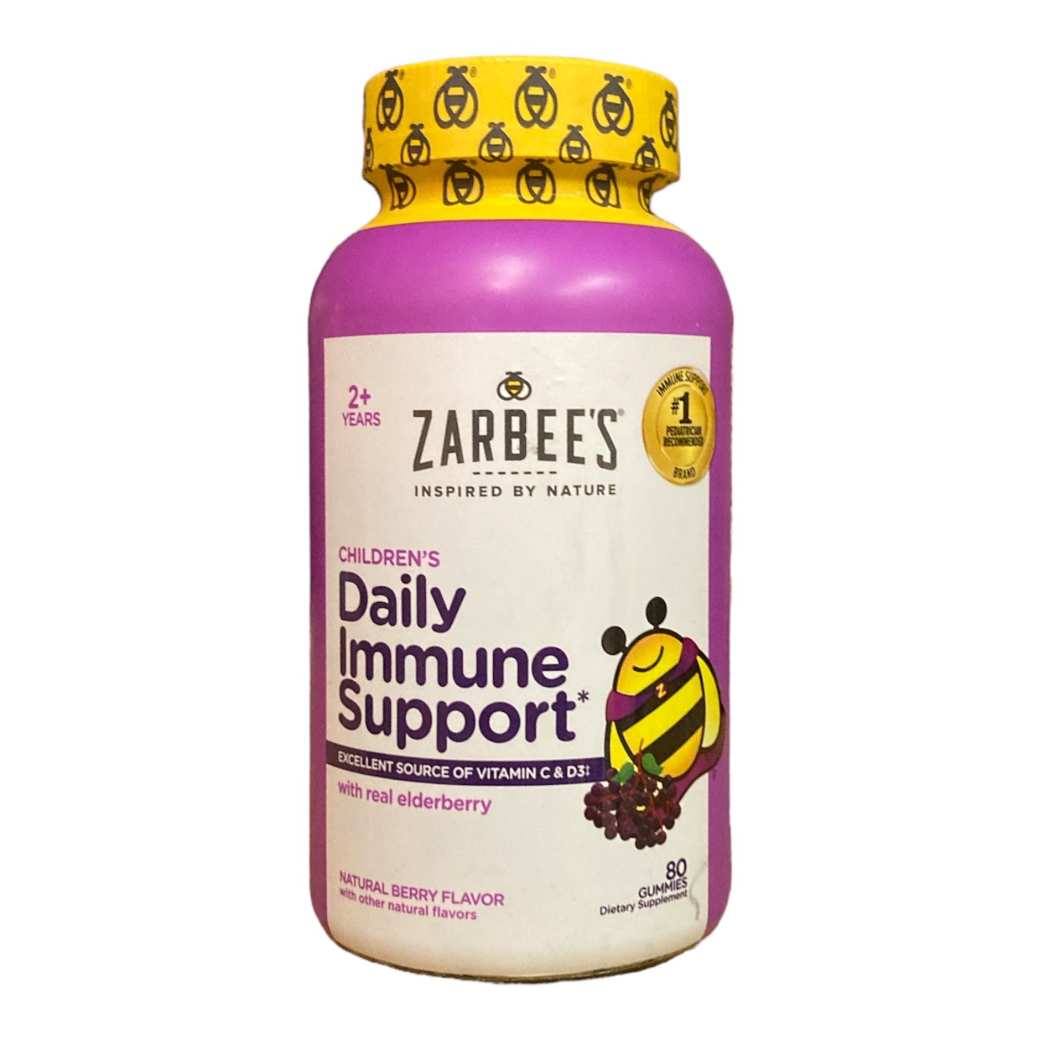 Zarbees Childrens Elderberry Immune Support with Vitamin C - Zinc (80 Ct)