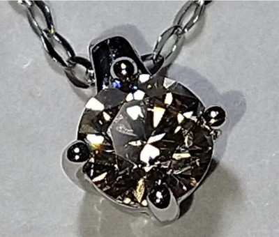 Massiver Platin 0,40 Karat Diamant Anhänger Kette Halskette 1,8 Gramm - 18'' PT950