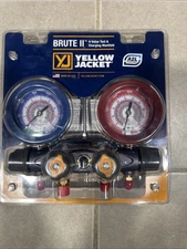 YELLOW JACKET  BRUTE II 4 ValveManifold Gauge Set A2L Compatible R-410A And R-32
