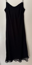 Studio I Black Slip Dress Sexy Stunning Flowy Chiffon Size M (10)
