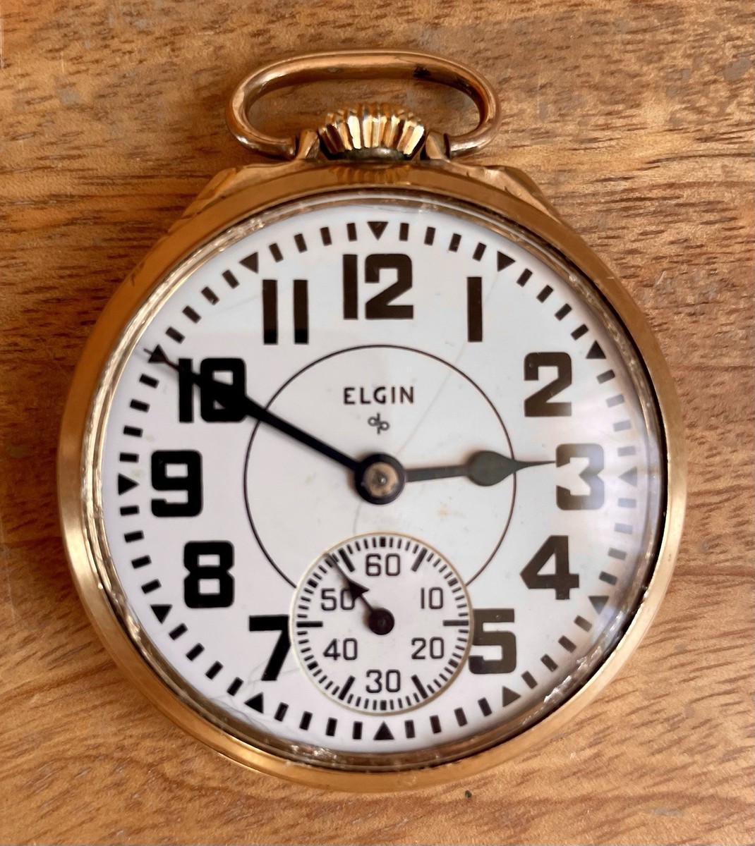 Model Elgin Train Pocket Watch Elgin BW Raymond Railroad Pocket