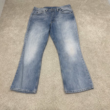 Levis 517 Orange Tab Bootcut Light Wash Blue Denim Jeans Women's 31 x 27 2016