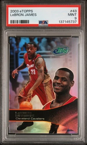 2003-04 Topps eTopps #43 Lebron James PSA 9 LBJ Rookie Card