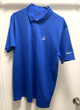 Nike Golf Polo X Disney Mickey Shirt Men Large Dri Fit Tour Performance Blue