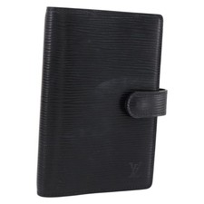 LOUIS VUITTON Epi Agenda PM Day Planner Cover Black R20092 LV Auth 198303