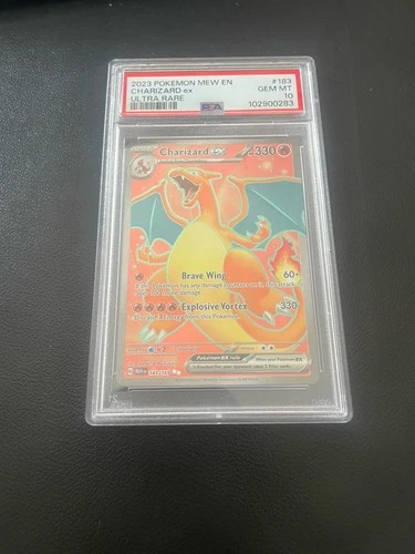 Pokemon Charizard ex 183/165 SV 151 Holo Ultra Rare English PSA 10 2023