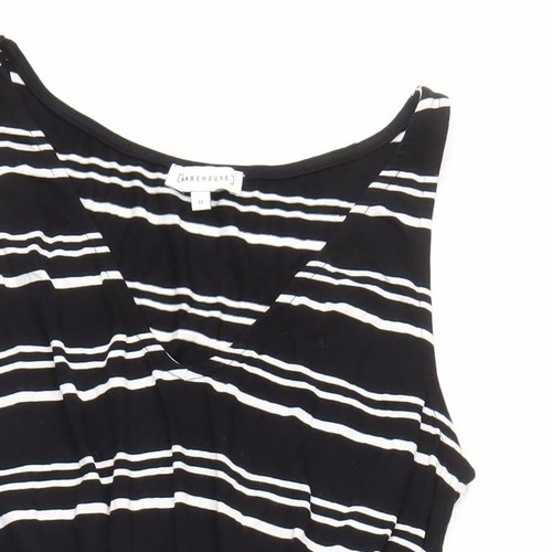 Vestido sin mangas Warehouse para mujer negro a rayas talla 10 - Imagen 9 de 12