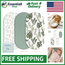 Machine Washable Bassinet Sheets - 3-Pack Fitted Sheets for Ultimate Comfort