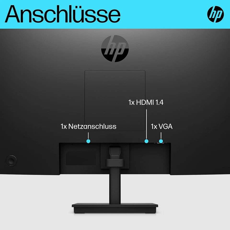 HP V24v G5 Monitor 23.8" FHD 1920x1080 VA Panel VGA HDMI AMD FreeSync 75Hz 5ms - Bild 3 von 4