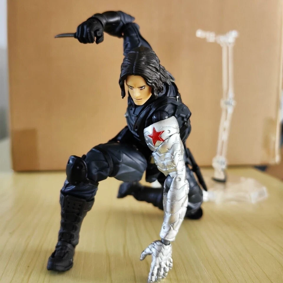 STOCK Capitán América Soldado de Invierno Figura de Acción Película Alrededor Modelo Juguetes 14cm Foto 3 de 4