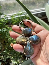 Magical Huge Labradorite Pendant Temple Of Stars Power Psychic