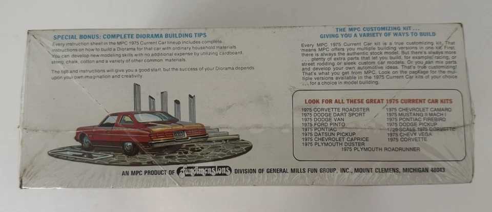 MPC 1975 Chevy Caprice 1/25 Model Kit 1-7504 Factory Seal -Small Tear (Inv 2) - Image 4 of 4