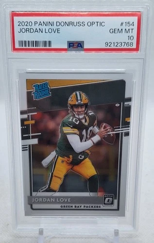 Jordan Love 2020 Panini Donruss Optic Football Rated Rookie RC PSA GEM MINT 10