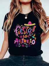 Fiesta San Antonio Texas Cinco De Mayo T-Shirt Women's Lets Fiesta Tee