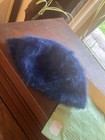 Vintage French Royal Blue Faux Fur Pillbox/Cossack Winter Hat Made in France Vtg — photo 3