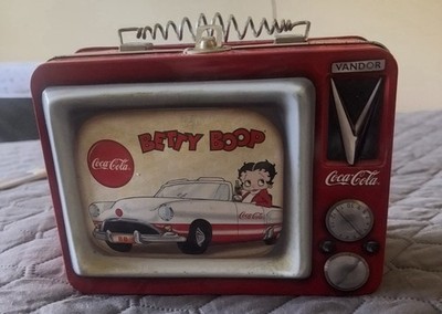 Vandor Betty Boop Coca-Cola TV Collectible Metal Lunchbox Tin