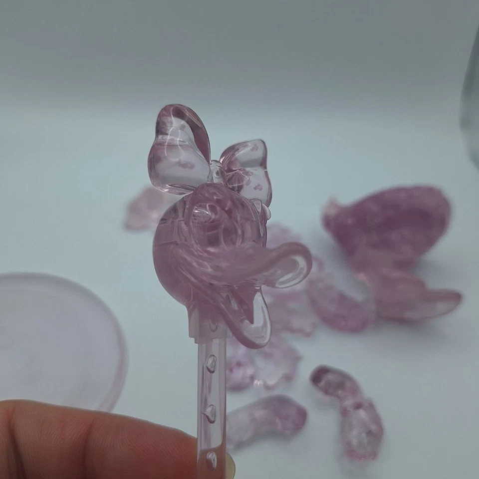 Quebra-cabeça de cristal Disney Daisy Duck empilhamento 3D rosa peças de reposição incompletas - Imagem 4 de 4