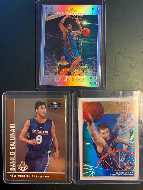 New York Knicks Championship 3 Card Vintage Numbered SSP Lot Topps Chrome