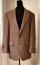 Vtg Ralph Lauren Men's Sport Coat Blazer 42L Brown 2 Button Classic Fit Macy's