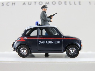 Busch 48738 Fiat 500 (1965) mit 2 Polizisten ''Carabinieri (I)'' 1:87/H0 NEU/OVP