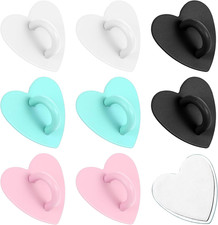 8 Pcs Heart Phone Ring Holder Finger Grip Hook Adhesive Metal Phone Charm