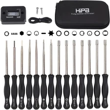 HIPA Pack-of-14 Carburetor Adjustment Tool + RPM Tachometer Hour Meter for 2-Cyc