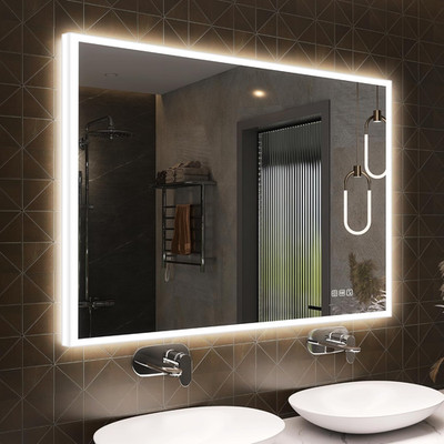 LED Bathroom Mirror with Bluetooth, Anti-Fog, Dimming & 3 Colors, 40''x28
