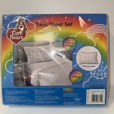 Care Bears TWIN SIZE Bedding Set Sheets Pillow Case pink new