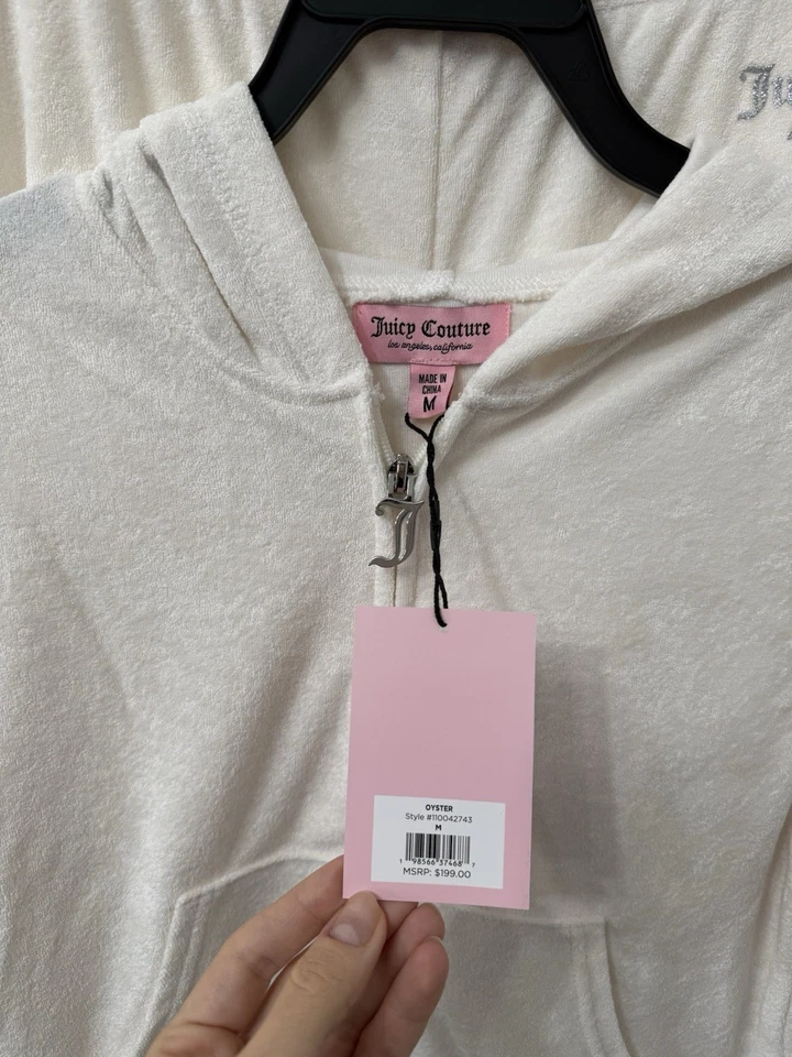 Conjunto de chándal toalla de tela de felpa Juicy Couture para mujer talla mediana Foto 4 de 4