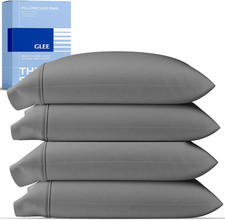 100 Cotton Pillow Cases Queen Size Set of 4 - Luxury 400 Thread Count Queen Pil