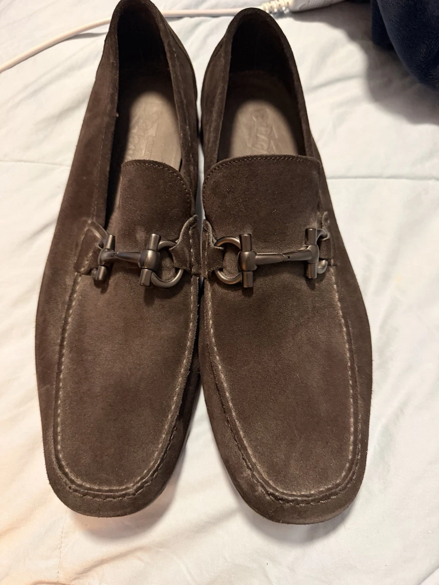 Salvatore Ferragamo Black Suede Men display picture 3