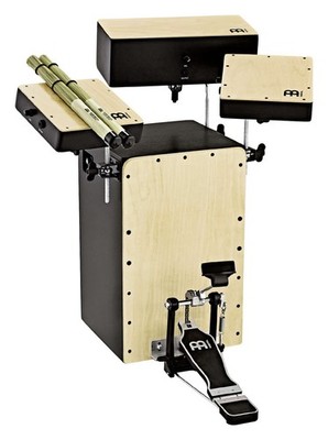 Meinl Cocktail Cajon Kit mit Pickup All-in-One Trommel Snare Bass Birke Bongo