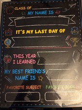 First  Last Day of School Chalkboard