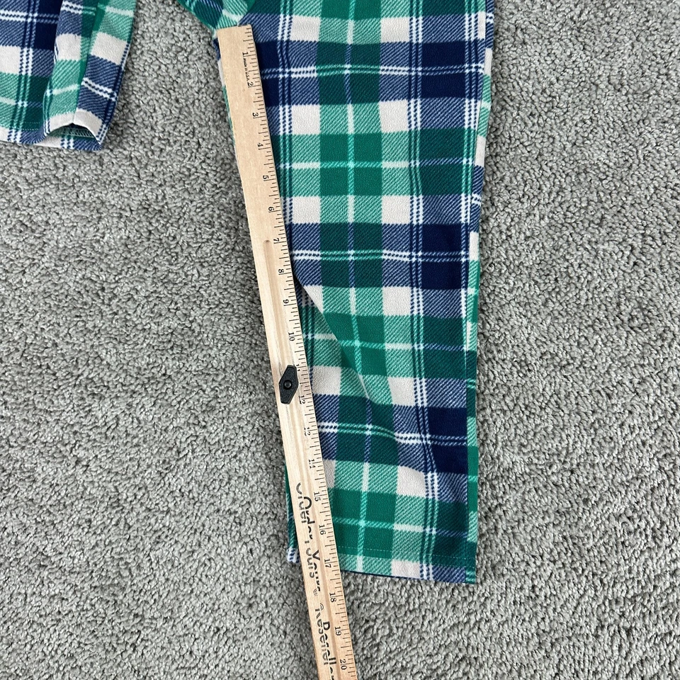 Pantalones de pijama Carter's niños 6/6A verde azul a cuadros polar ropa de salón niños Foto 3 de 4
