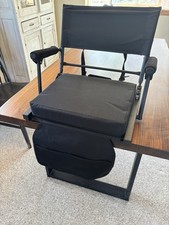 Stadium Seats 2-Pack for Bleachers with Back Support. 600 LBS Rated. Black.