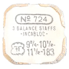 FHF 183 BALANCE STAFF watch part "1" each #724