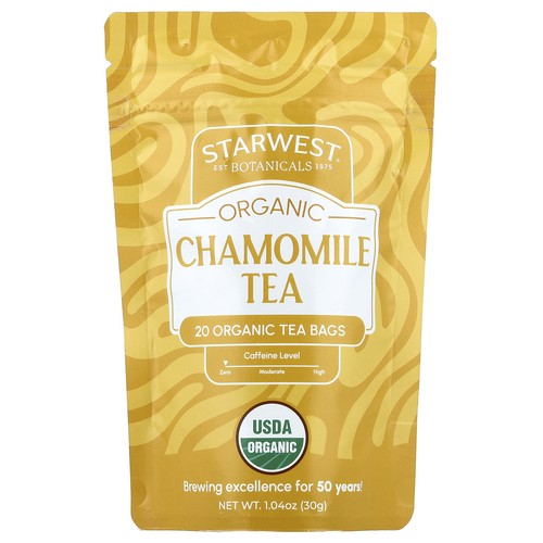 Organic Chamomile Tea, Caffeine Free, 20 Organic Tea Bags, 1.4 oz (30 g)