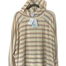 NWT LuLaRoe Amber Striped Hooded Top 2XL