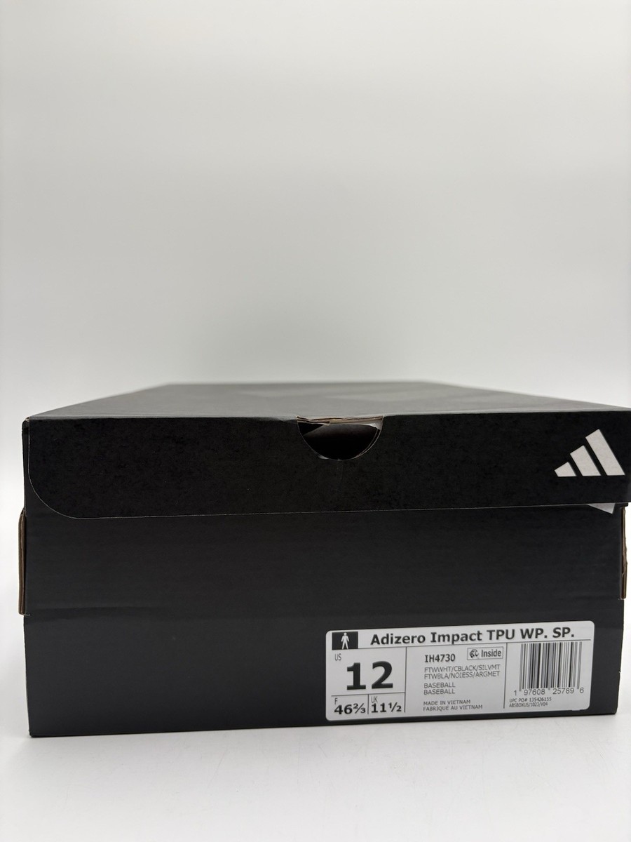 Adidas Adizero Impact TPU Baseball Cleats Men 15 WP SP IH4730 Black White Adidas Men main image 2